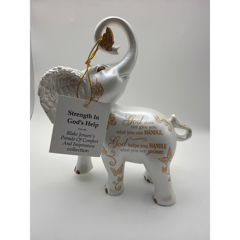 Hamilton Collection Blake Jensen Strength In Gods Help Elephant Figurine